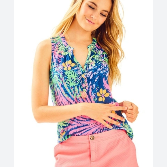 Lilly Pulitzer Essie sleeveless shirt - Picture 1 of 5